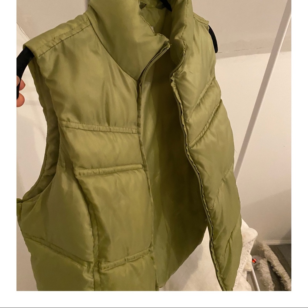 sage green vest